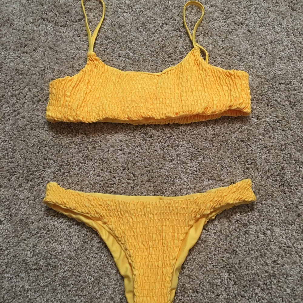 Zaful yellow bathing suit